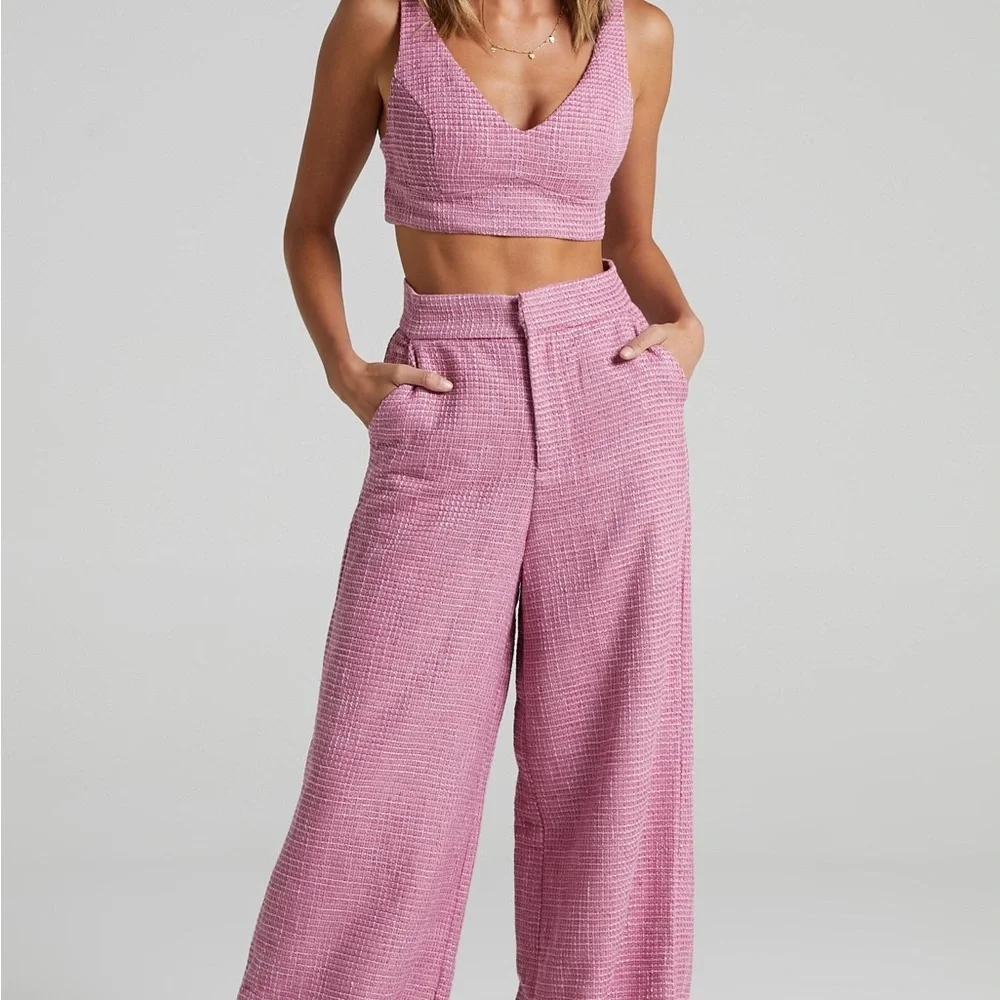 Showpo Textured Mauve Pantsuit - Picture 1 of 7